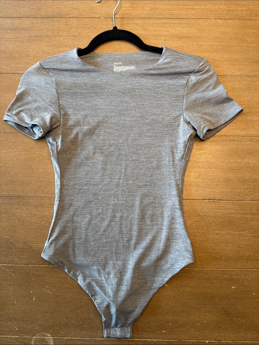 GAP Heather Gray Short-Sleeve Bodysuit